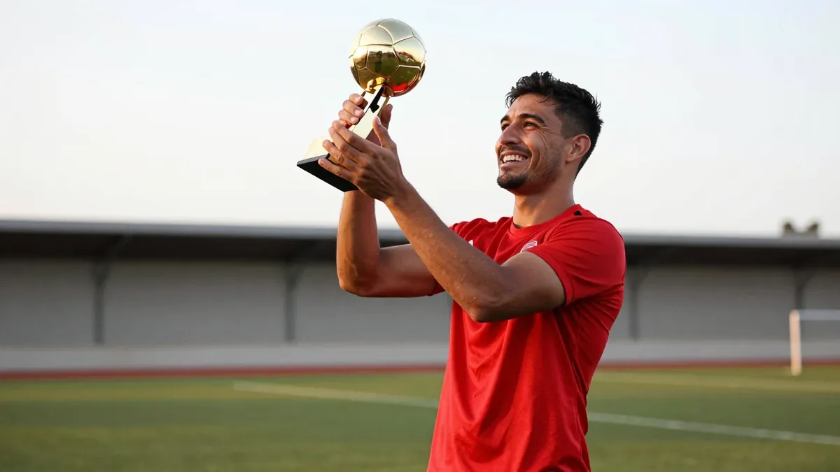 Guadalajara Chivas publicó una imagen de Roberto 'Piojo' Alvarado con el trofeo del Balón de Oro 2026 en sus redes...